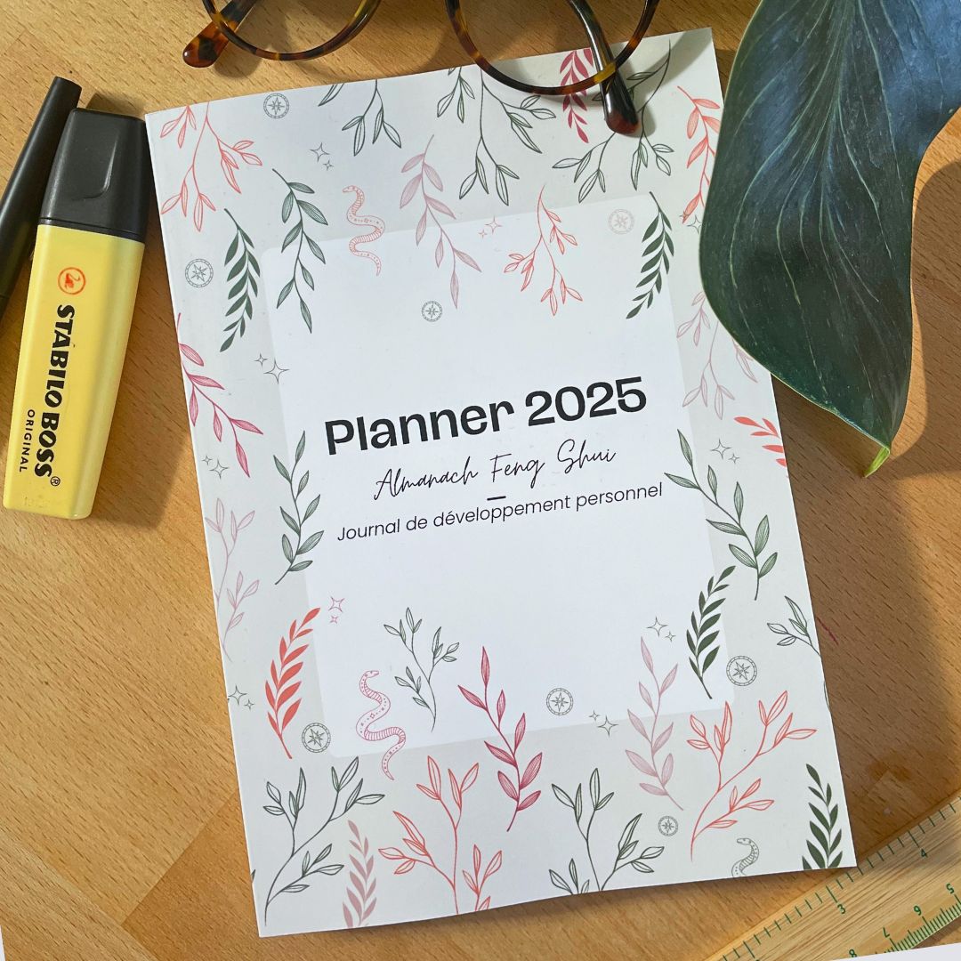 Planner 2025 - Calendrier Feng Shui et journal de développement personnel