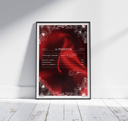 Affiche littéraire "L'héroïne de romantasy" | Collection La prescription